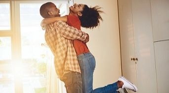 Dad and daughter hugging